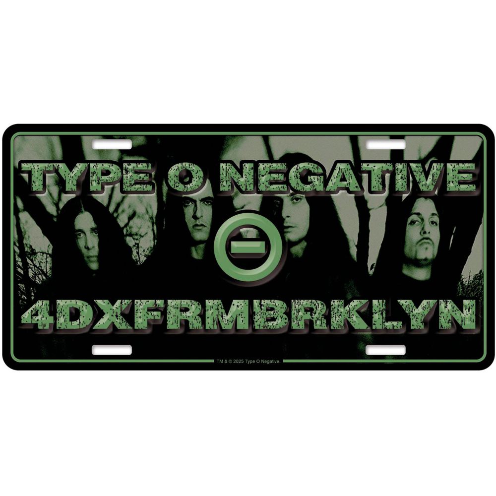 Type O Negative - 4Dxfrmbrklyn Metallwand Zeichen - Schwarz/Grün